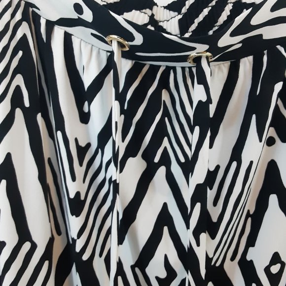 New Calvin Klein Maxi Skirt Black and White Peak Size Medium Casual - Picture 8 of 14